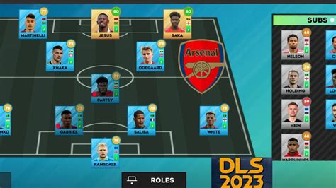 Dls 2023 Arsenal Players Rating Full Squad Youtube