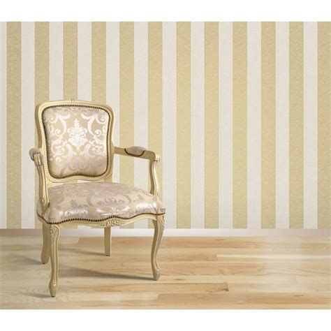 45 White And Gold Striped Wallpaper Wallpapersafari