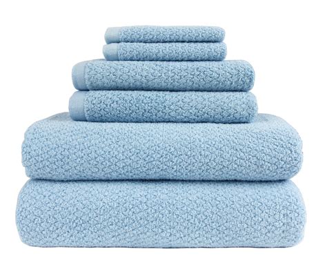 Diamond Jacquard Towels 6 Piece Bath Towel Set Aquamarine