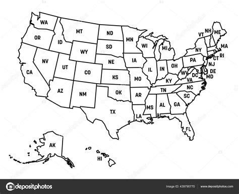 Map Of Usa Stock Vector By ©pyty 439790770