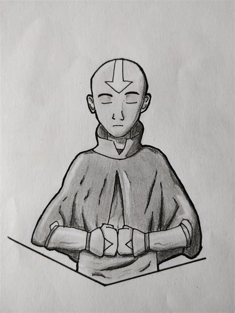 A Drawing Of Avatar Aang Rdrawing