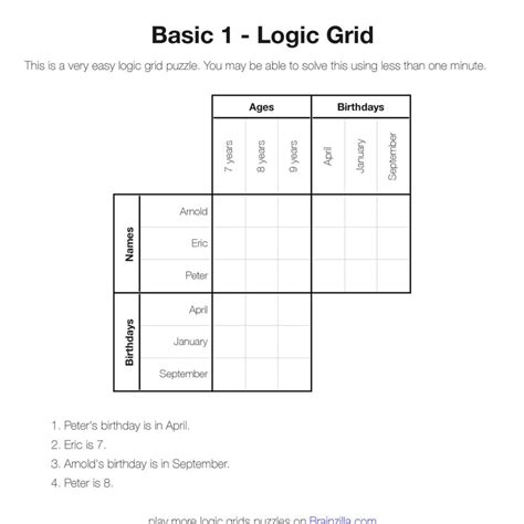 Free Printable Logic Puzzles Printable Lab