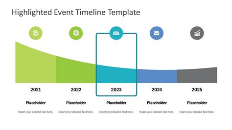 Highlighted Event Timeline Powerpoint Template Slidemodel