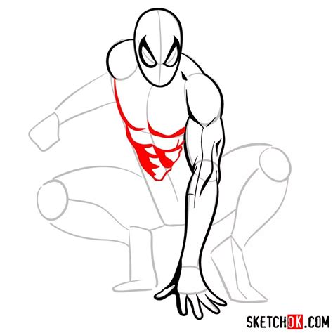 how to draw spider man comic books style sketchok easy drawing guides spiderman drawing
