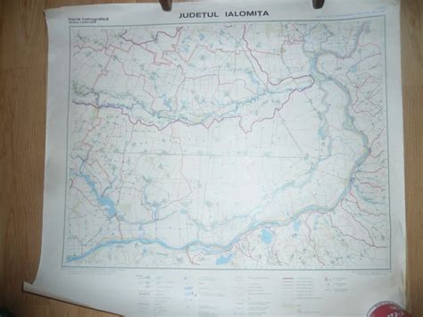 Harta Hidrografica A Judetului Ialomita Scara 1 200 000 Institut
