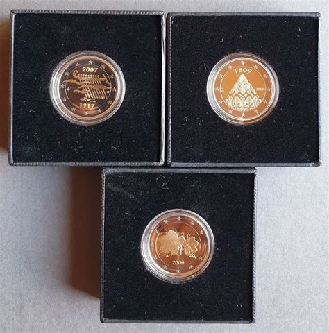 Finland 2 Euro 2007 2009 Proof 3 Coins Catawiki