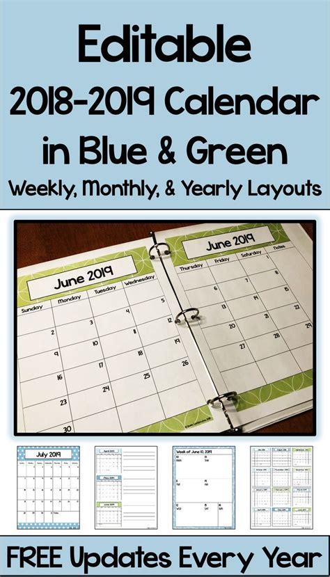 Blank planner templates are full of dates and available as editable microsoft word and excel documents. 2020-2021 Calendar Printable and Editable with FREE ...