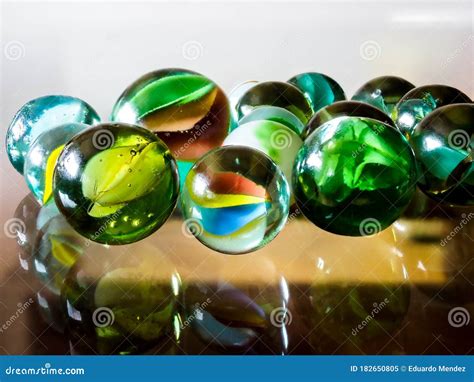 Colored Clear Glass Marbles Stock Image Image Of Playing Clear