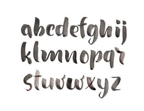 Brush Style Hand Drawn Alphabet Watercolor Font 375032 Vector Art At