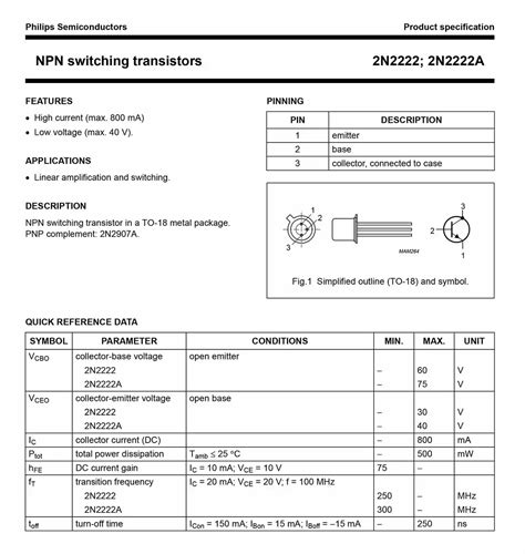 2n2222a Motorola Pdf Transistor Field Effect Transistor 51 Off