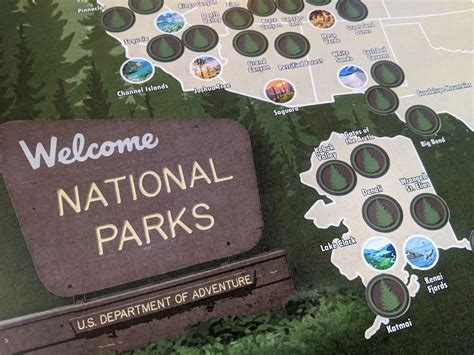 63 National Parks Scratch Off Map 12x18 National Park Etsy