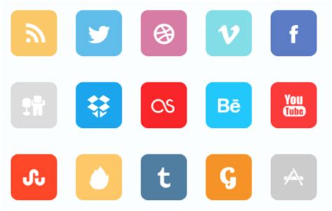54 Beautiful Free Social Media Icon Sets For Your Website