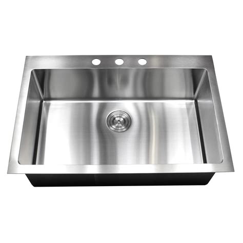 These are a good option when the budget is a constraint. 33 Inch Top-Mount / Drop-In Stainless Steel Single Bowl ...