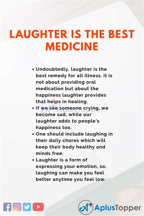 Laughter Is The Best Medicine Essay For Students And Children In