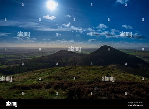 The Eildon Hills Viewed From Eildon North Melrose Scottish Borders