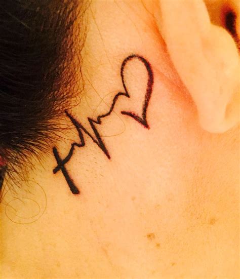Faith Cross Tattoo Behind Ear Best Tattoo Ideas For Men And Women