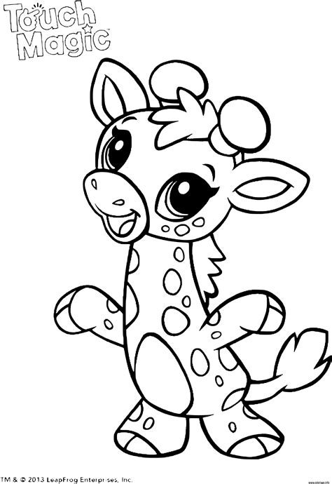 Coloriage Girafe Kawaii Maternelle Touch Magic Dessin Girafe à Imprimer