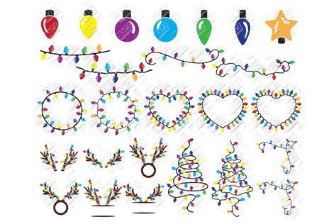 Christmas Lights SVG Bundle in SVG/DXF/EPS/JPG/PNG • OhMyCuttables