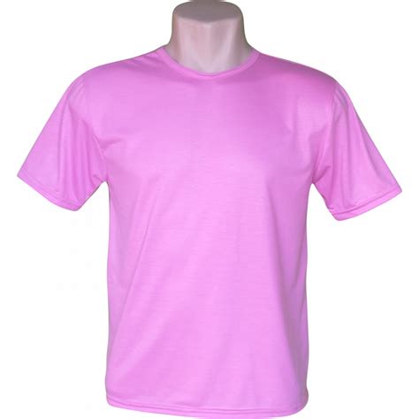 Camiseta Rosa Tradicional 100 Poliester Para Sublimação Premium