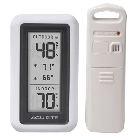 Acurite Digital Indooroutdoor White Thermometer At