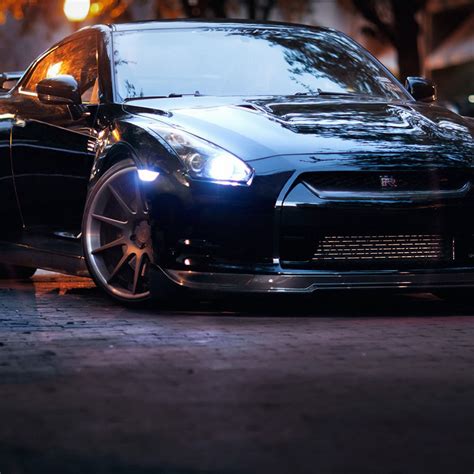 2932x2932 Nissan GTR Black 2 Ipad Pro Retina Display HD 4k Wallpapers