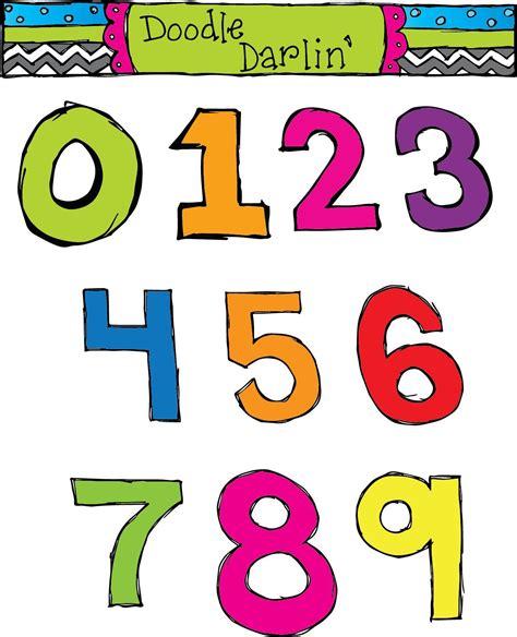 Basic Numbers Clipart Set Instant Download Clip Art Kindergarten