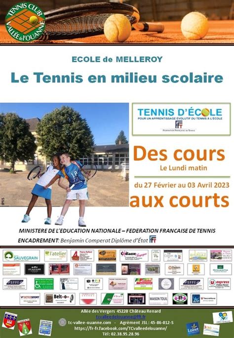 Le Tennis En Milieu Scolaire Tennis Club De La Vallée De Louanne