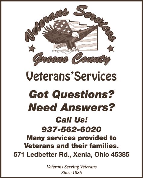 Got Questions Need Answers Veterans Services Greene County Xenia Oh