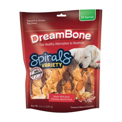 Dreambone Spirals Variety Pack Chews Dog Treats 32 Count