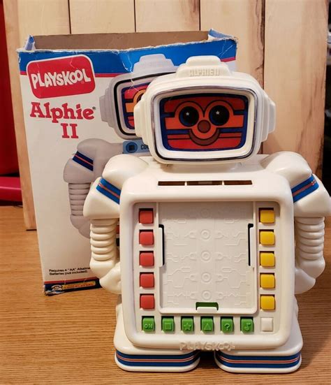 Playskool Alphie Ii Robot Tested Working No Cards Vintage 1986