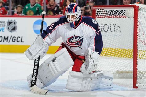 0 (0 stanley cup) playoff record: Curtis McElhinney #30 of the Columbus Blue Jackets