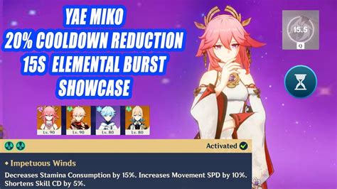 This Is What 20 Cooldown Reduction Yae Miko Look Like 15s Elemental