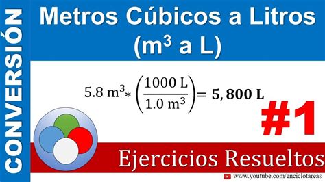 Metros Cúbicos a Litros (m3 a L) - YouTube