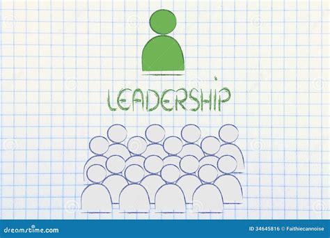 Leadership Management And Individualism Stock Illustration