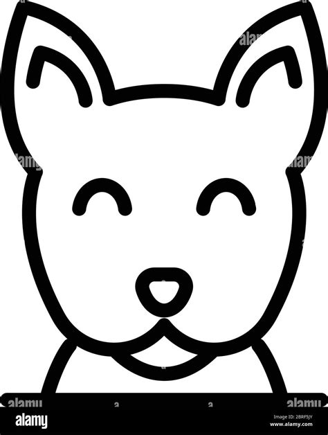 Dog Head Icon Outline Style Stock Vector Image And Art Alamy