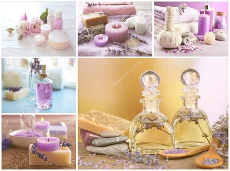 Collage Of Cosmetic Products And Spa Compositions Beauty Treatment