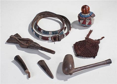 Sold Price Collection Of Southern African Tribal Items To Include A Purse A Bead Wor