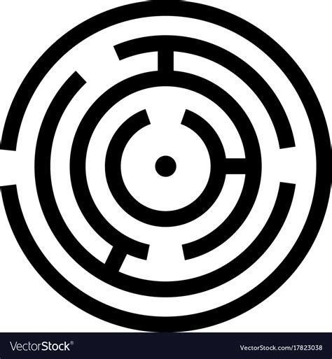 Circle Maze Or Labyrinth Royalty Free Vector Image