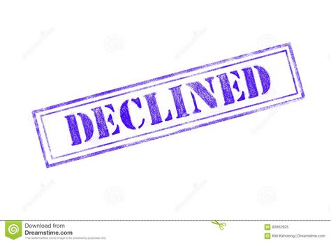 `DECLINED ` Rubber Stamp Over A White Background Stock Image - Image of rubber, concept: 82852925