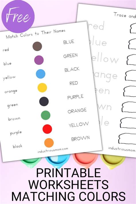 Free Printable Color Worksheets With Tracing And Coloring