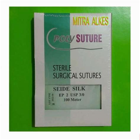 Jual Sterile Surgical Sutures Poly Suture Benang Seide Silk Polysuture