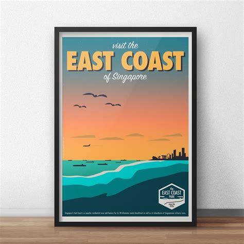 Eckandart Designs East Coast Vintage Style Travel Poster