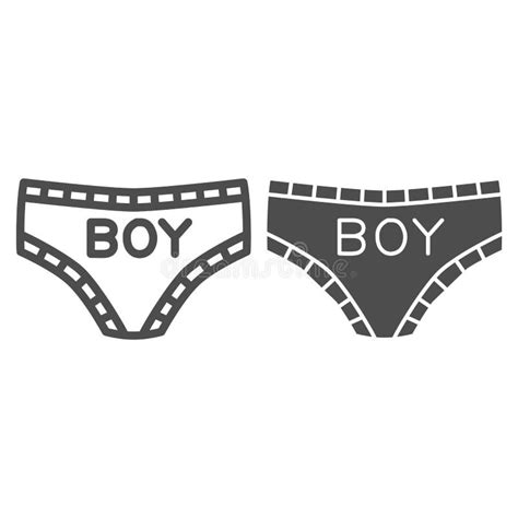 Lesbian Panties Line And Solid Icon Lgbt Cloth Concept Women Bikini Sign On White Background