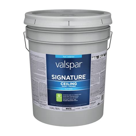 Valspar Ceiling Flat White Tintable Interior Paint 5 Gallon In The