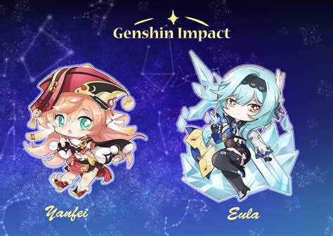 Genshin Impact Stickers Set 1 Etsy Uk