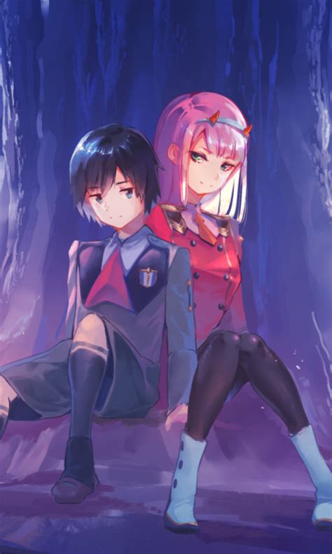 Darling in the franxx hiro and zero two. Download Teen, Zero Two and Hiro, sit, artwork wallpaper ...