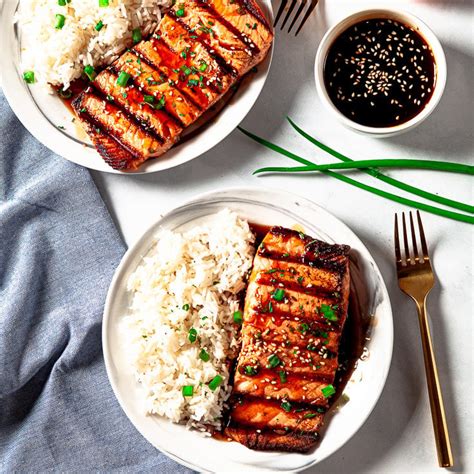 Recipe For Teriyaki Salmon Grilled 👨‍🍳 Quick And Easy