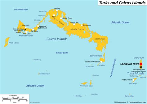 Turks Caicos Islands Map