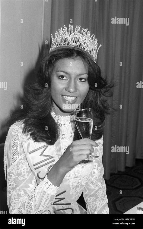 Miss World Wilnelia Merced From Puerto Rico Enjoys A Glass Of Champagne At The Britannia Hotel