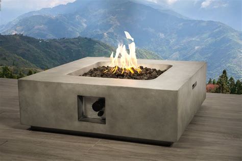 Santiago Concrete Propane Fire Pit Table 12 X 36 X 36 42 Version Is
